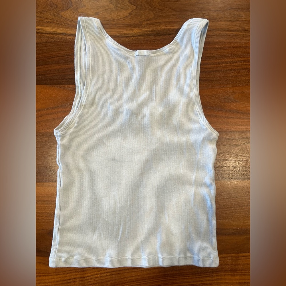 SKIMS Light Blue Ribbed Tank Top - Picture 2 of 3